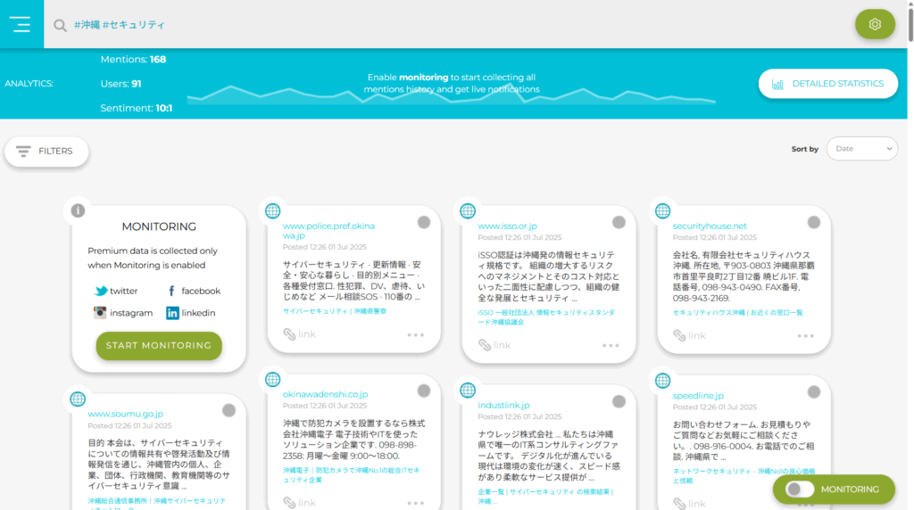 Social Searcherの主な使い方
