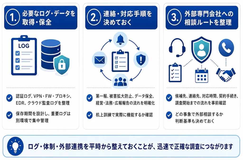 平時からフォレンジック調査に備える「フォレンジック・レディネス」